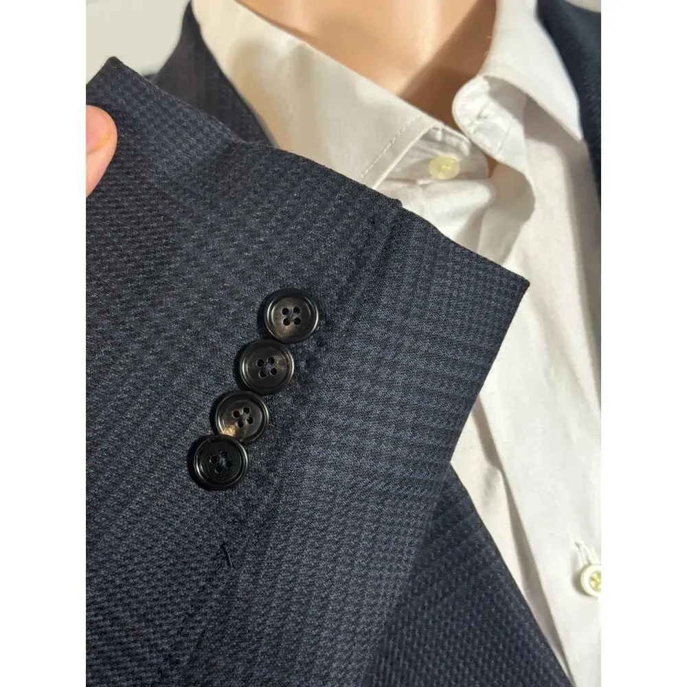 Tom Ford Blue O'Connor Houndstooth Blazer 52IT 42R US Wool Sportcoat EUC